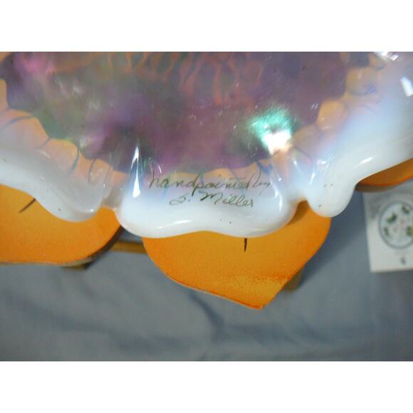 Fenton Bell Opalescent Romance Collection Hand painted by S. Miller - Picture 5 of 11